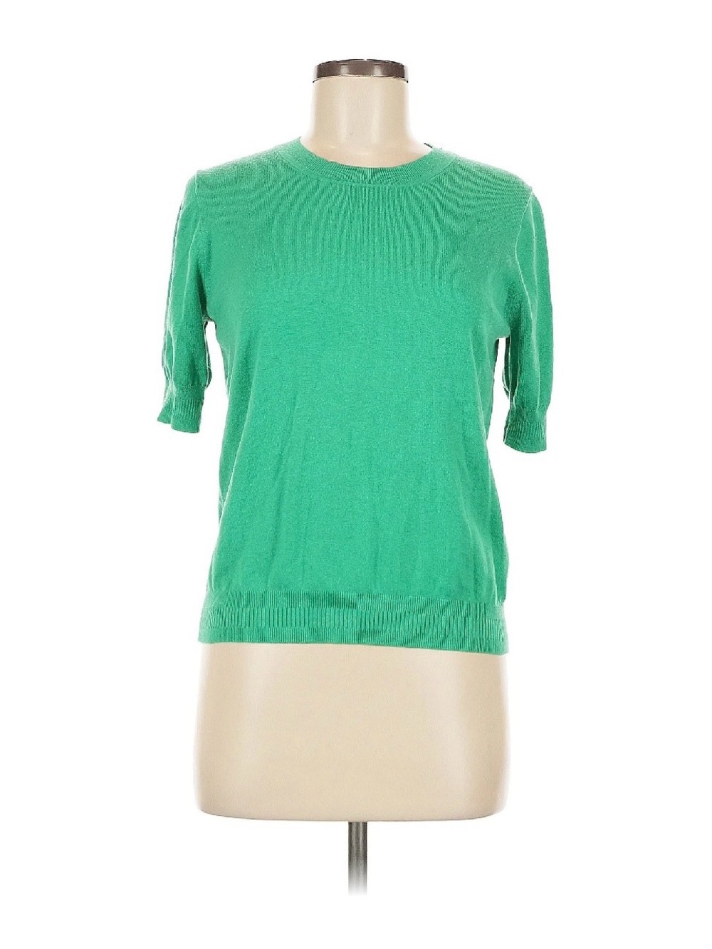 J. Crew Short Sleeve Crewneck Top in Emerald Green